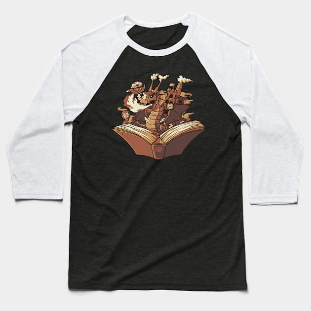 Steampunk Dragon by Tobe Fonseca Baseball T-Shirt by Tobe_Fonseca